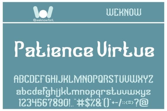 A Design Review of Patience Virtue, a Display Typeface for Editorial Focus