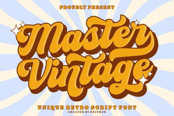 Master Vintage: A Bold Display Font for Creative Projects