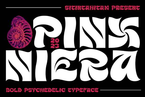 Pinx Niera: A Bold Psychedelic Display Font for Branding