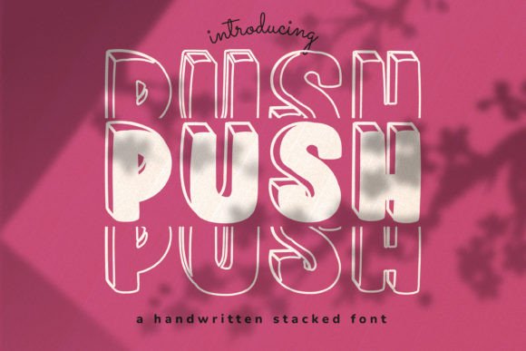Push: A Modern Display Font for Impactful Marketing Visuals