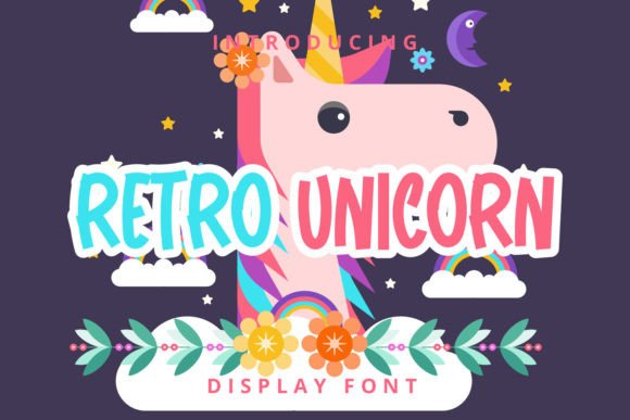 Retro Unicorn: A Cute Display Font for Creative Craft Projects