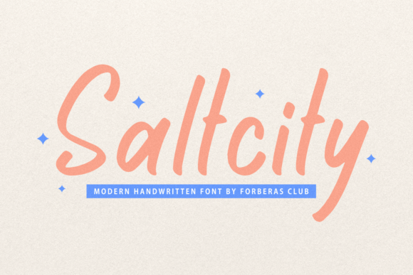 Saltcity: A Handwritten Display Font for Marketing Visuals